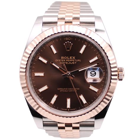 rolex datejust chocolat|rolex datejust 41mm 126331.